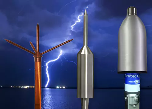 Franklin rod and early streamer emitting lightning air terminals