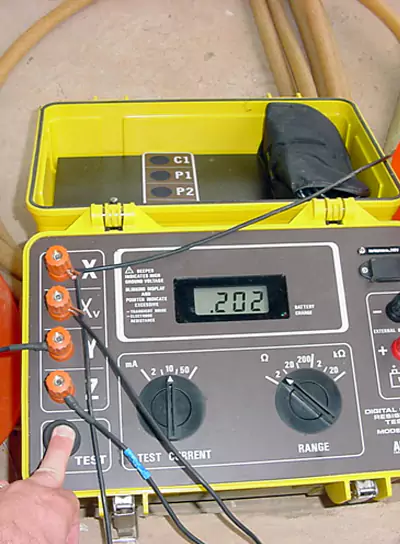 Earthing system installation with chemical earth electrodes