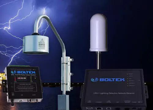 Electric field mill and long range lightning detection receivers