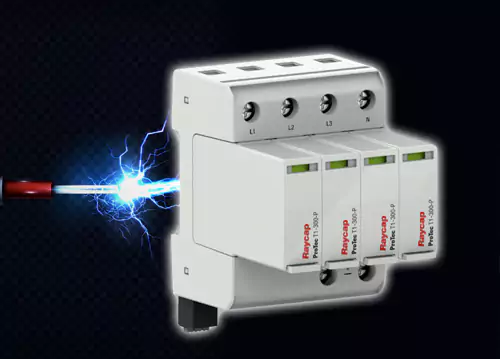 DIN rail mounted surge protection devices